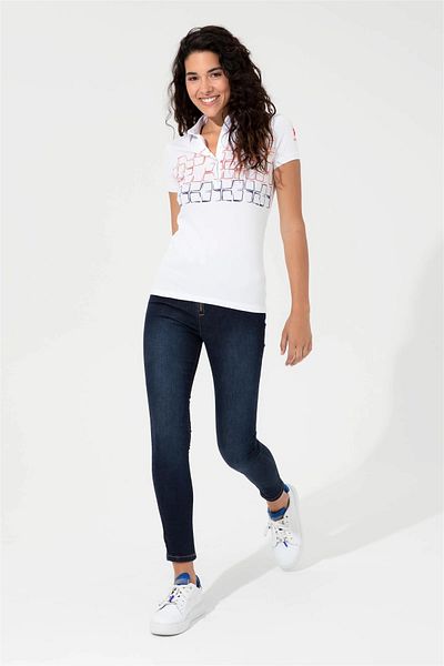 U.S. Polo Assn. Tricou alb pentru femei