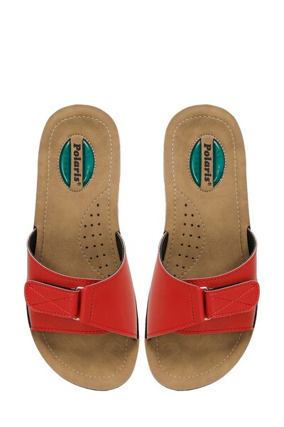 Polaris Yumuşak Tabanlı Kadın Ev Terliği – Kırmızı