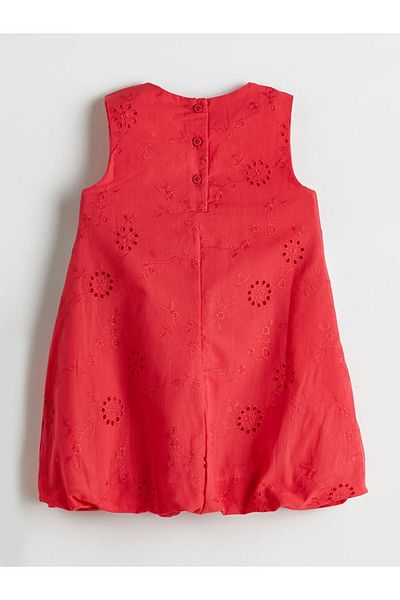 LC Waikiki Lcw Kids Red Bicycle Collar Girl Lace Dress