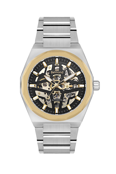 Belmond KNG1145.250 Altın & Gümüş Çelik Kordon Erkek Kol Saati