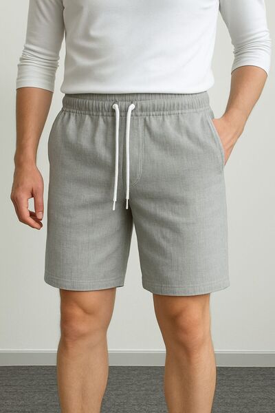 Moderk Erkek Keten Yüksek Kalite Yumuşak Pamuklu Şort Tüylenmez Terletmez