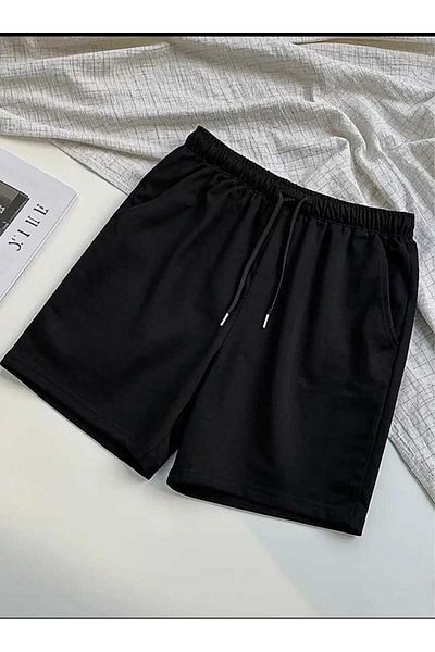 FUNSTYLE Pantaloni scurți din 2 piese cu șireturi în talie pentru bărbați