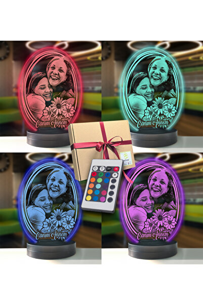 Genel Markalar Annelere Özel Resimli Oval Led Lamba