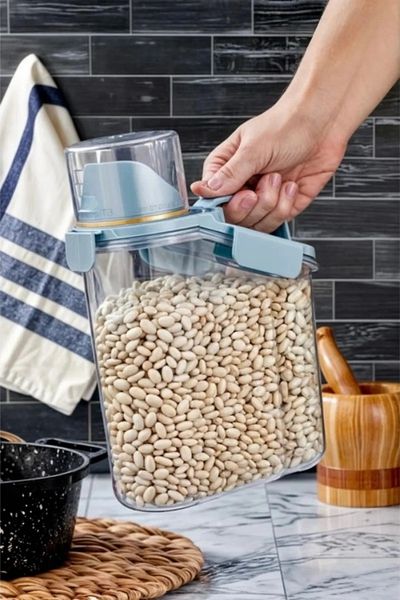 MultiStore تصميم مخصص 1.8 لتر مع غطاء حاوية تخزين مسحوق السائل المنظفات منظم الحمام صندوق تخزين متعدد الأغراض
