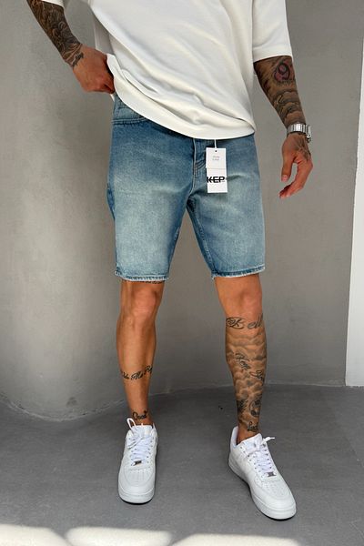 MADZEYMODA Modré džínové pánské džínové šortky Mz524