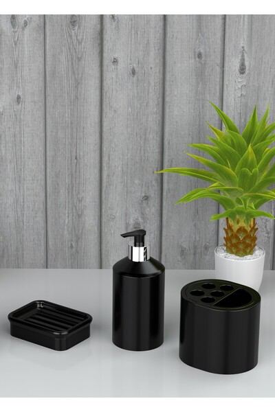 EOCRAFT طقم حمام مكون من 3 قطع من الجرانيت المركب مع حوض وحامل سائل وفرشاة أس...