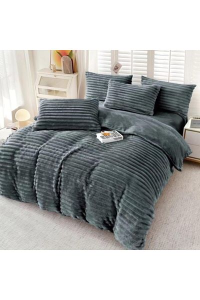 Pucioasa Cocolino Line bed linen, anthracite grey