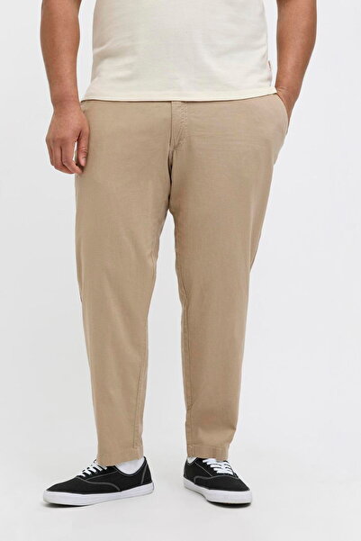 Jack & Jones Штани-джоггери з суміші льону для великих розмірів - Kane