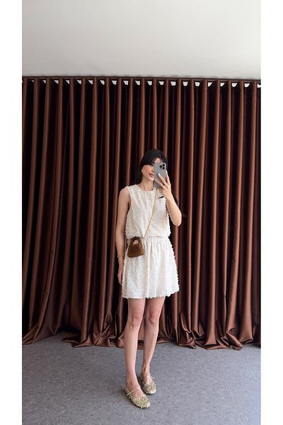 HAZELANNA Ecru Balloon Skirt