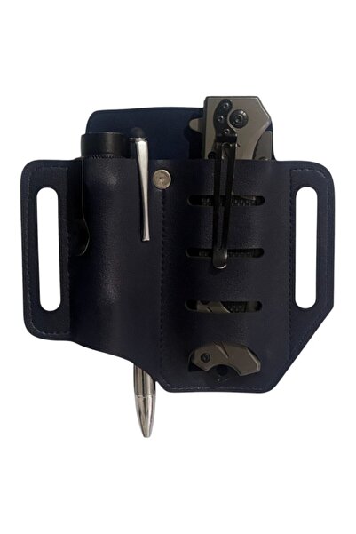 Fivy Çakı Ve El Feneri Kılıfı, Edc Kılıf, Kemer Için Çakı Kılıfı Lacivert