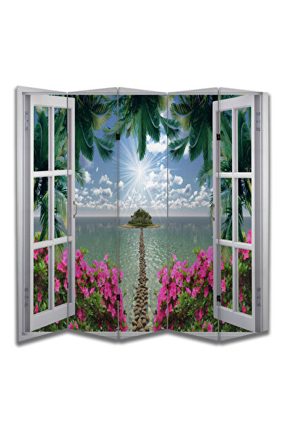 dbsanat Manzara Temalı Özel Tasarım Paravan Room Divider 180 x 200 cm