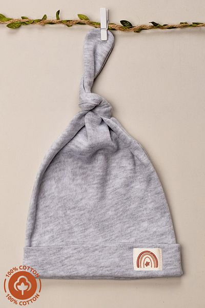 Miniel Unisex Baby Crest Detailed Laced Combed Organic Cotton Newborn Baby Beanie