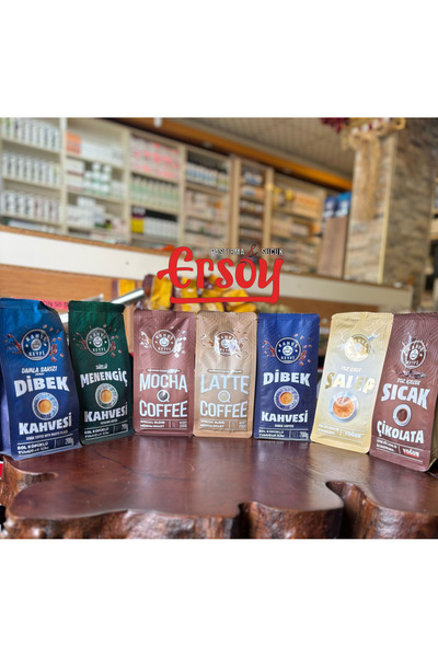 Kahve Keyfi Dibek, Menengiç, Mocha, Latte, Salep ve Sıcak Çikolata | 7'li Kahve Çeşitleri Yoğun Lezzet Seti