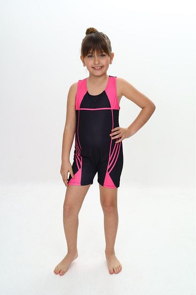 MODANINO Girl's Swim Shorts One Piece Jumpsuit Swimsuit Set 5-16 Years 12231
