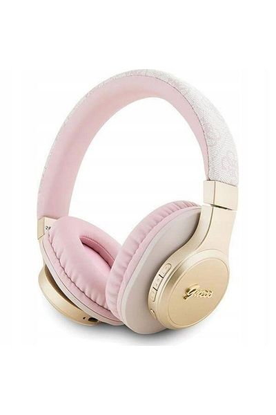 Guess Căști supraear Bluetooth Guess GUBH604GEMP roz/Script 4G
