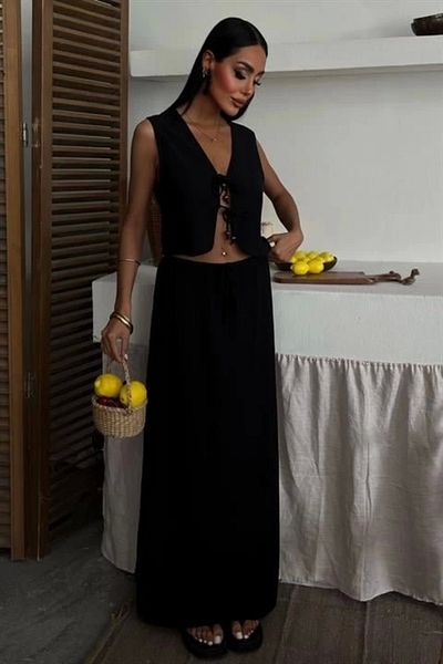 nedo7 Vest Front Tie Floor-Length Suit 10192