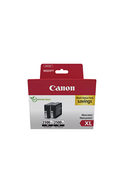Canon PGI-2500XL ЧЕРНО МАСТИЛО, ПАКЕТ ОТ 2 КАСТИ