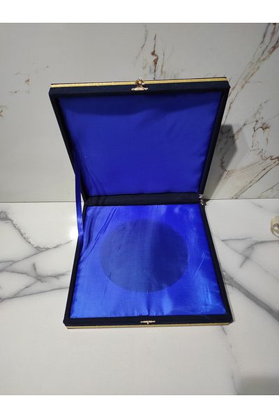 DM PORSELEN Velvet Box 38 cm Plate Dark Blue