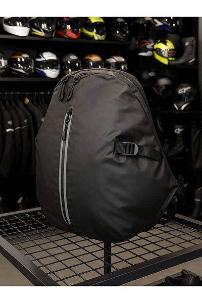 CANARİS Motorcycle Helmet Backpack Waterproof with Sponge Support Zippered Adjustable Strap