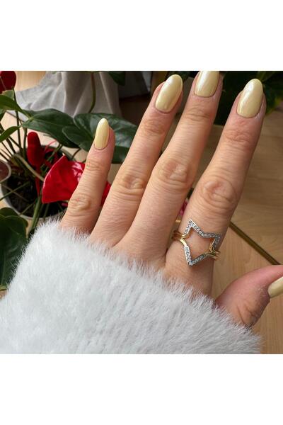 Venus Design Steel Stone Star Ring