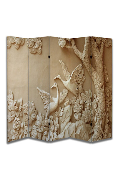 dbsanat Doğa Temalı Özel Tasarım Paravan Room Divider 180 x 200 cm