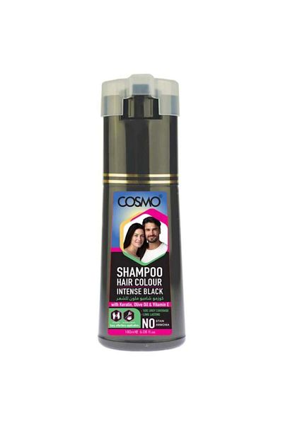 Cosmo Intensive Black Hair Coloring Shampoo - 180ml