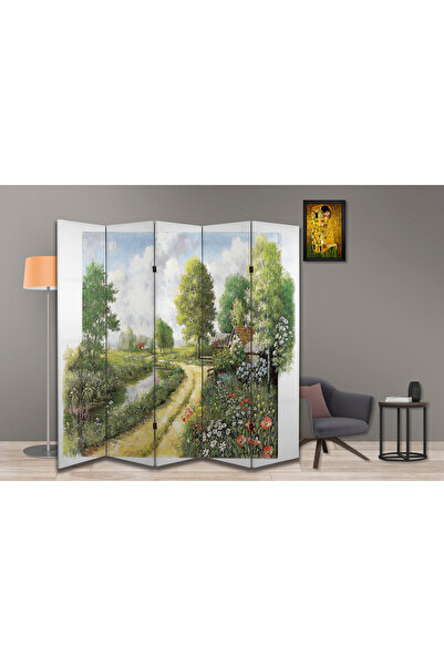 dbsanat Doğa Temalı Özel Tasarım Paravan Room Divider 180 x 200 cm
