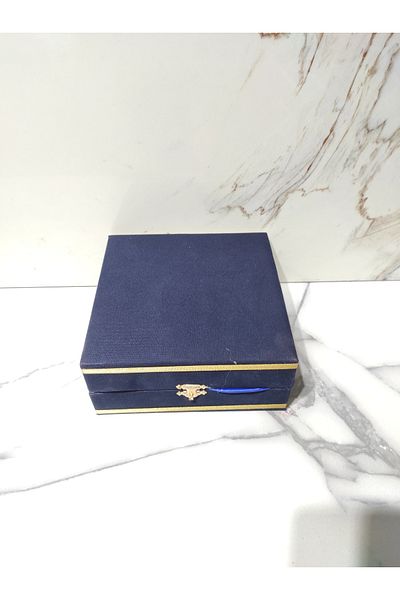 DM PORSELEN Velvet Box for Single Cup Team Navy Blue