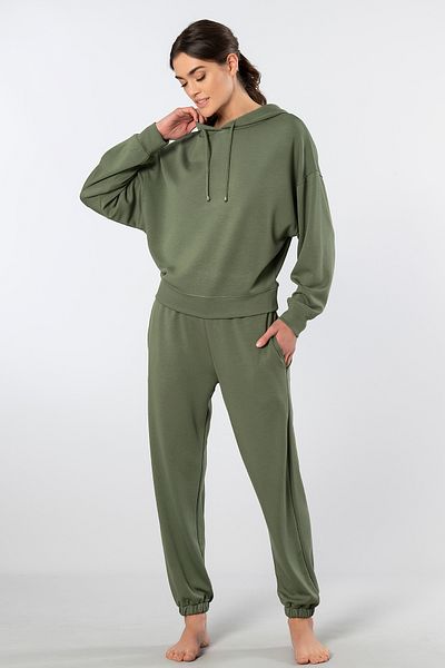 TÜREN 3609 Γυναικεία φόρμα Jogger Hooded