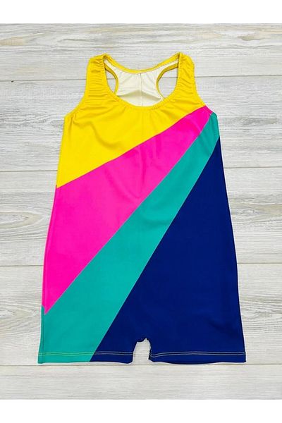 MODANINO Girl's Swim Shorts One Piece Jumpsuit Swimsuit Set 5-16 Years 12231