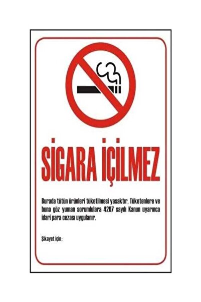 ünalgrup Sigara Içilemez Uyarı Levhası