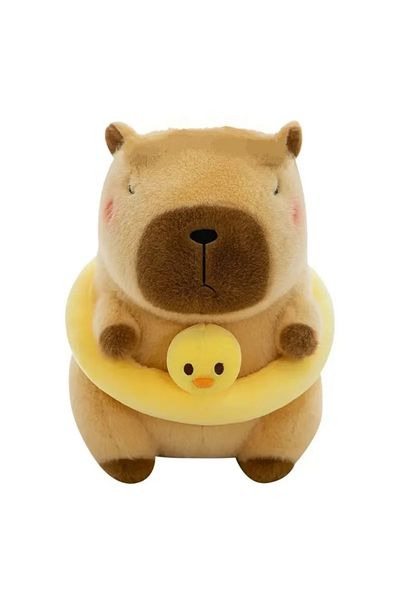 ABYZ Plush Capybara Toy 40cm with Ring and Blanket Cream Color Soft and Cute, for Children 3+ Years ABYZ™