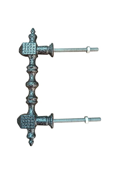 TRENDESK Demir Döküm Ferforje GRİ L Kapı Kolu aynalı 19 cm 1101 CN