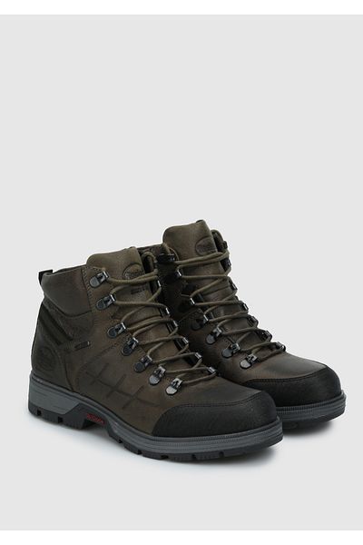 Dockers Χακί Δερμάτινες Ανδρικές Μπότες
