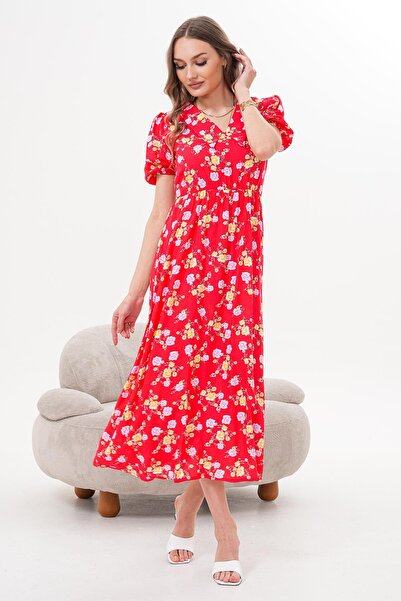 Siyezen Baby Collar Elastic Waist Dress