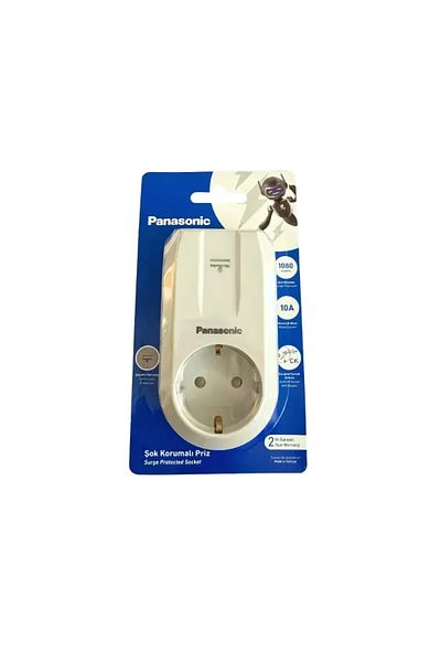 PANASONIC Single Plug Socket Outlet Surge Protected 1080J, Grounded, Withstand, Vk Model