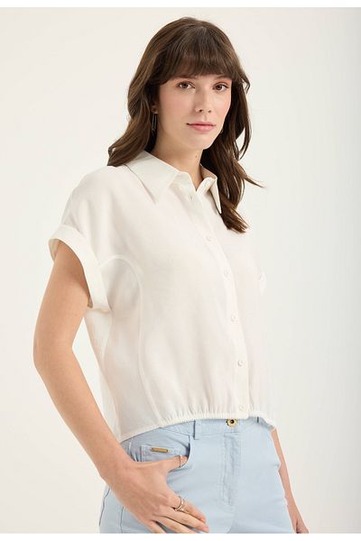 Masha Kate Short Sleeve Modal Shirt