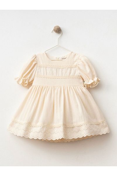 Cherrys Bebek Cotton Crinkle Lace Dress