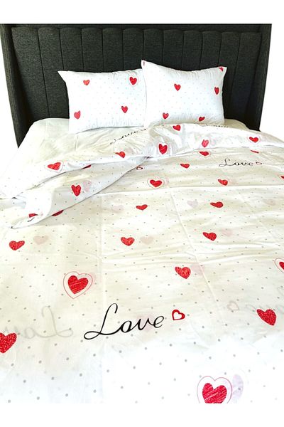 MixCotton Home Double Cotton Fitted Sheet and 2 Pillowcases