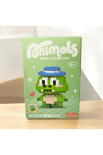 Innovate Store Brıcks Sevimli Hayvan Timsah Yapı Blokları Eğitici Eğlenceli Oyuncak Figür