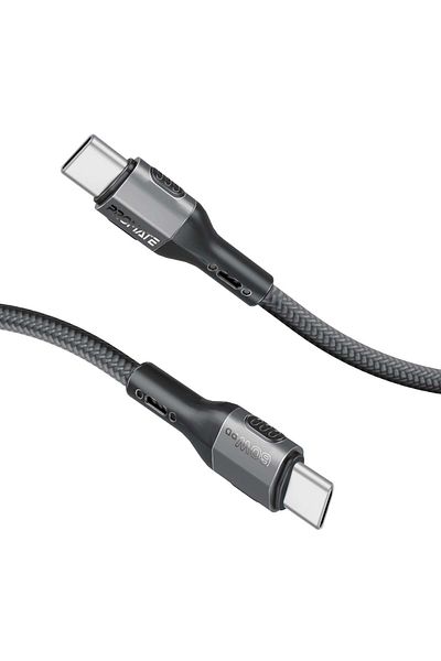 Promate Powerful USB-C to USB-C Cable, 60W Fast Charging, 480Mbps Speed, 120cm