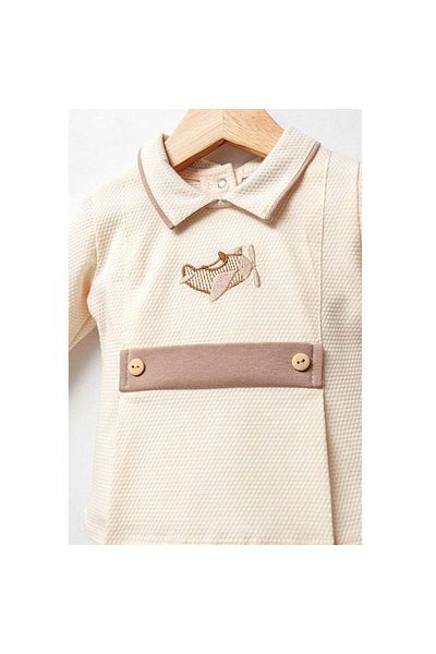 Tongs Baby Airplane Bodysuit Set 5235 Brown