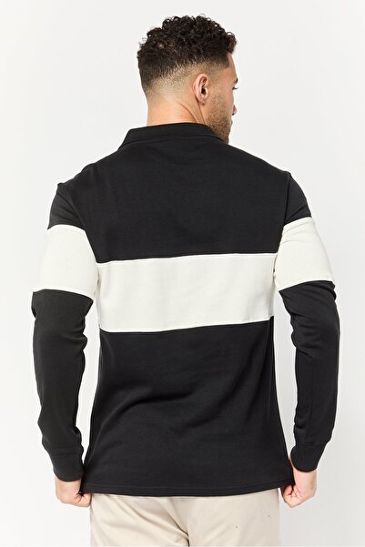 PAUL FRANK Men Regular Fit Long Sleeve Brand Logo Polo Shirt, Multicolor