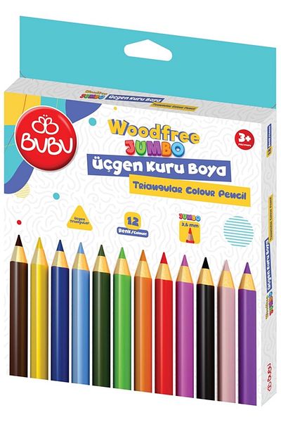 Bubu BU-BU WOODFREE JUMBO TRIANGLE KURUBOYA 12-PACK