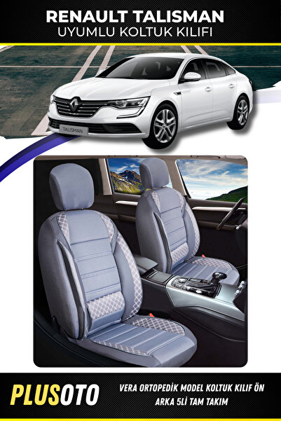 PlusOto مجموعة أغطية مقاعد السيارة المدخنة المتوافقة مع سلسلة Vera من Renault...