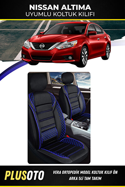 PlusOto مجموعة غطاء مقعد السيارة المتوافقة مع سلسلة Vera من Nissan Altima بال...