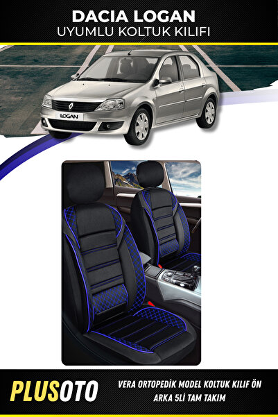 PlusOto مجموعة غطاء مقعد السيارة المتوافقة مع سلسلة Vera من Dacia Logan باللو...