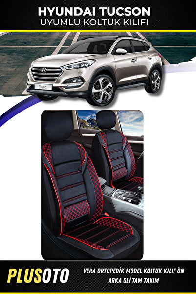 PlusOto مجموعة أغطية مقاعد السيارة المتوافقة مع Hyundai Tucson من سلسلة Vera ...