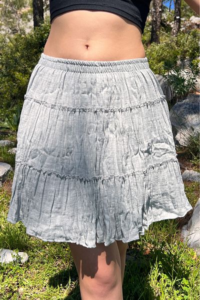 DSB Şile Bezi Mini Summer Skirt Lined 100% Cotton 40cm