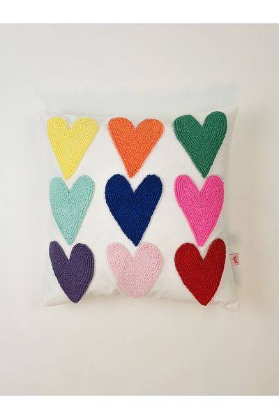 Galia Tasarım Husă de pernă Heart Punch - Colorată
